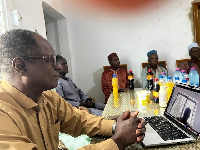 mamadou at listening session with fulani
